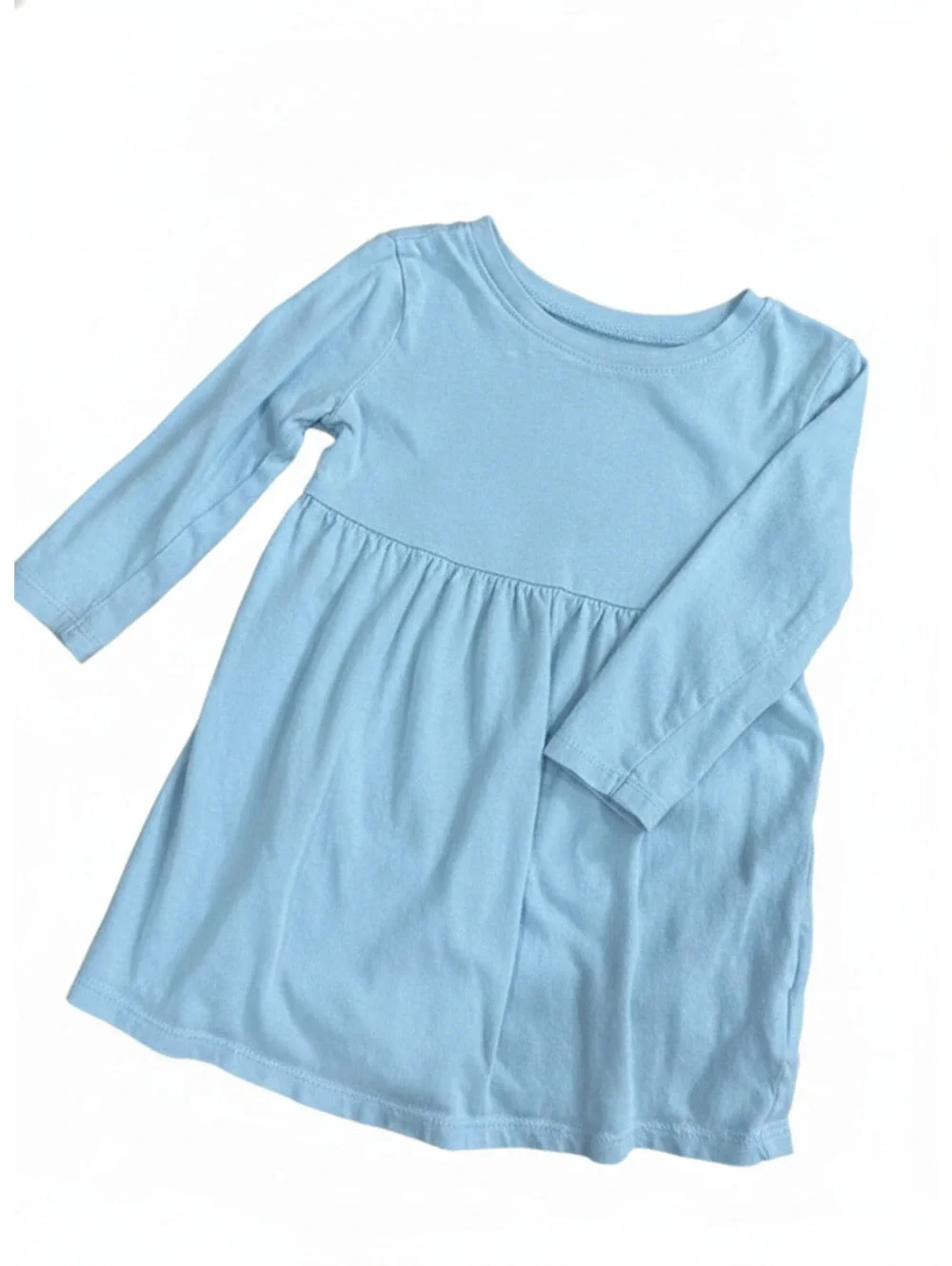 Old Navy Light Blue Long Sleeve Dress for Girls 18-24 Months